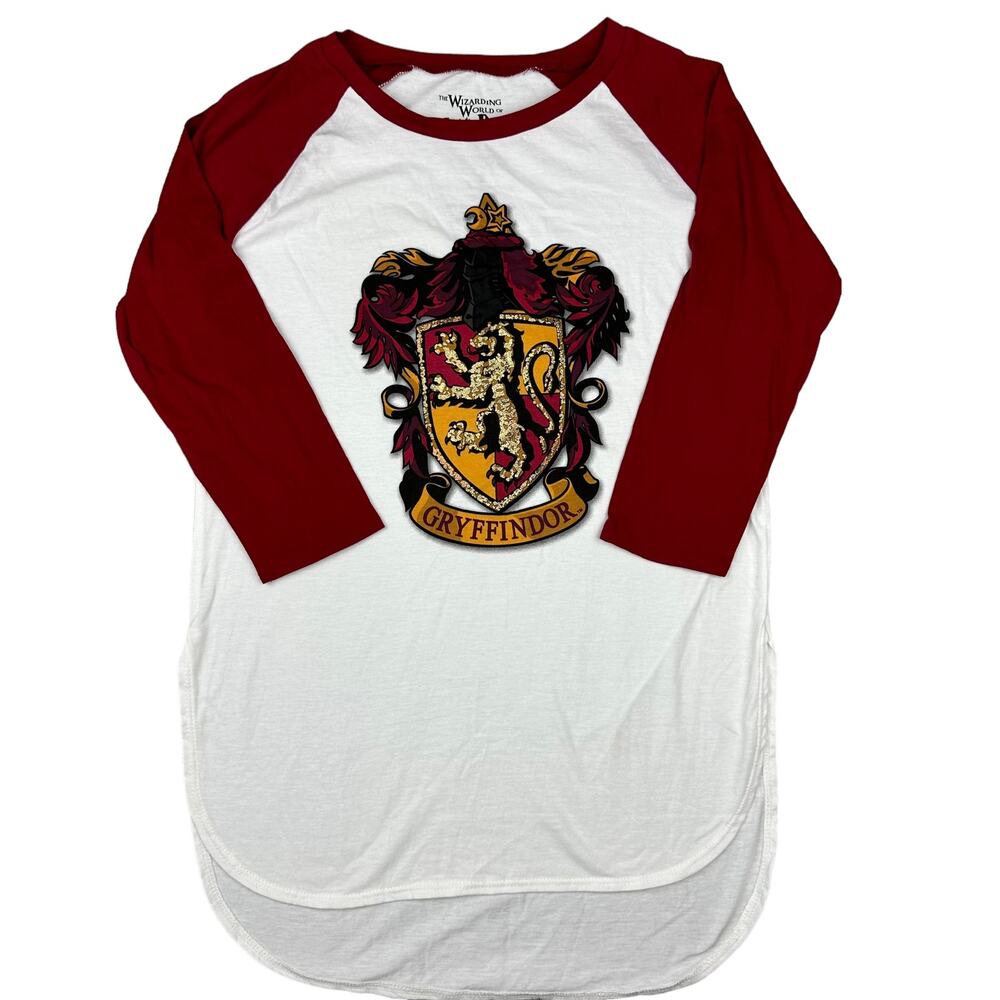 Universal Studios Harry Potter Gryffindor‎ Raglan Shirt Womens S Burgundy NEW